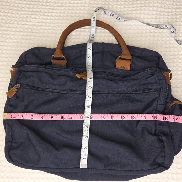 Field and Stream Canvas Leather Travel Laptop Messenger Work Briefcase Bag - Picture 10 of 11